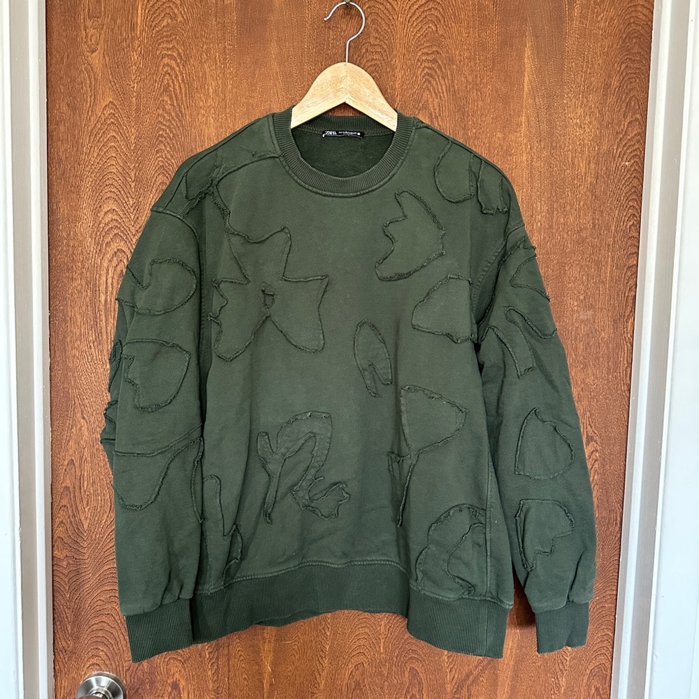 Zara Embroidered Crewneck Sweatshirt